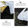 Yellow Floral Quilts California King Size Coverlet Set - 3 Pieces Lightweight Black Cal King Bedspread with 2 Pillowcases - All Season Soft Microfiber Reversible Bedding Quilt Set (Yellow/Black) view 4