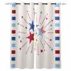 4th-of-July Blackout Curtains 90 Inches Long for Bedroom, Thermal Insulated Room Darkening Black Out Window Curtain Panels Grommet Drapes for Living Room, Summer Red Blue Independence Day Star 104x90 view 1