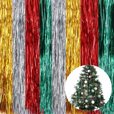 Lyrow 6000 Strands Tinsel Icicles for Christmas Tree Tinsel Christmas Tree Xmas New Years Eve Festivals Decor Birthday Party Supplies(Gold Silver Red Green)