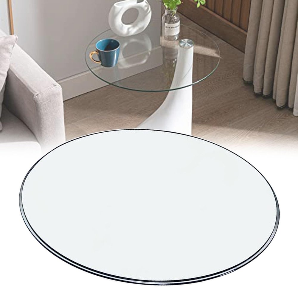 WORDFUN Round Glass Table Tops, Kitchen Dining Table Top, Round Table Glass, Durable, High Temperature Resistants, Glass Tops for Dining Room Table, Glass Coffee Table