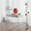 KWOKING Mirrored Wood Makeup Dressing Table Modern Style Stool Set in White Acrylic Dressing Table Bedroom Simple Modern Dressing Table Ins Dressing Table Makeup Vanity & Stools 31" L x 18" W x 30" H view 3