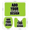NALAHOME Custom 3 Piece Bathroom Rug Set with Your Picture Logo Text Personalized Area Rugs Toilet Contour Mat Lid Cover Non-Slip Bath Rugs for Home Bathroom Decor 80 view 3