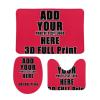 NALAHOME Custom 3 Piece Bathroom Rug Set with Your Picture Logo Text Personalized Area Rugs Toilet Contour Mat Lid Cover Non-Slip Bath Rugs for Home Bathroom Decor 06 view 1