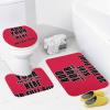 NALAHOME Custom 3 Piece Bathroom Rug Set with Your Picture Logo Text Personalized Area Rugs Toilet Contour Mat Lid Cover Non-Slip Bath Rugs for Home Bathroom Decor 06 view 2