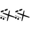 ToughAsNails 2 Pairs Replacement Rubber Kits Ear Socks and Nose Pads for Oakley Romeo 1 Sunglasses Black&Black view 1