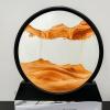 BENGUD 3D Landscape Quicksand Painting Round Glass Crafts Hourglass Gift Ornaments for Elders and Friends 12 Brown view 2