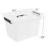 Nesmilers 4-pack 20 L Plastic Latching Boxes Totes, Clear Storage Bins with Lids/handles view 3