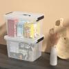 Nesmilers 4-pack 20 L Plastic Latching Boxes Totes, Clear Storage Bins with Lids/handles view 4