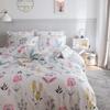 Floral Print Duvet Cover Queen Girls Floral Cotton Comforter Cover Chic Garden Flower Duvet Cover Aesthetic Bedding Sets Reversible Striped Boho Floral Comforter Cover Queen Duvet Cover with Zipper view 1