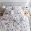 Floral Print Duvet Cover Queen Girls Floral Cotton Comforter Cover Chic Garden Flower Duvet Cover Aesthetic Bedding Sets Reversible Striped Boho Floral Comforter Cover Queen Duvet Cover with Zipper view 3