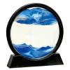 BENGUD 3D Landscape Quicksand Painting Round Glass Crafts Hourglass Gift Ornaments for Elders and Friends 7 Lake Blue view 1