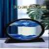 BENGUD 3D Landscape Quicksand Painting Round Glass Crafts Hourglass Gift Ornaments for Elders and Friends 7 Lake Blue view 2