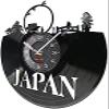Wall Clock Battery Operated Silent Non-Ticking 12 Inch Japan Culture Asia Retro Vinyl Record Wall Clock Album Records Island Country Gift Watches Japanese Home Bedroom Decor view 2