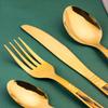 Modern Silverware Set for 16 with Unique Pattern Tableware Set,Retro 64 Piece Stainless Steel Cutlery Flatware Set, Kitchen Utensil Sets Knife Spoons Forks Set for Home Restaurant Mirror Polished view 3