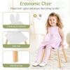 Costzon Kids Table and Chair Set, 3 Pieces Wooden Activity Table & 2 Rabbit Shaped Chairs with Solid Wood Legs, Space-saving Design, Toddler Table and Chairs for Children Playroom Kindergarten (White) view 4