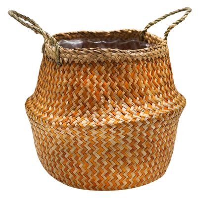 Ivyline Basket, Seagrass, Chevron Amber, H25cm x D30cm