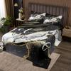 Feelyou Get Naked Quilt Set Kids Marble Bedspread Grey Black White Gold Coverlet for Boys Girls Women Men Bedroom Decor Funny Quote Simple Modern Lightweight Quilted King Size 3Pcs view 1