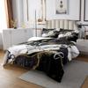 Feelyou Get Naked Quilt Set Kids Marble Bedspread Grey Black White Gold Coverlet for Boys Girls Women Men Bedroom Decor Funny Quote Simple Modern Lightweight Quilted King Size 3Pcs view 3