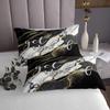 Feelyou Get Naked Quilt Set Kids Marble Bedspread Grey Black White Gold Coverlet for Boys Girls Women Men Bedroom Decor Funny Quote Simple Modern Lightweight Quilted King Size 3Pcs view 4