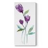 Renditions Gallery Canvas Botanical Wall Art Picture & Prints for Living Room Purple Dancing Aubergine Flowers Abstract Nature Artwork for Bedroom Office Home Decor - 20"X40" LT520 view 1