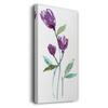 Renditions Gallery Canvas Botanical Wall Art Picture & Prints for Living Room Purple Dancing Aubergine Flowers Abstract Nature Artwork for Bedroom Office Home Decor - 20"X40" LT520 view 2
