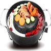 Maifanshi Electric Grill Home Smokeless Electric Pan Non-stick Barbecue Machine Roast Hot Pot One-piece Round Pot,Household Nonstick Electric Griddle view 1
