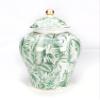 AAI Tropical Leaf 14" Porcelain Ginger Jar, Green view 1