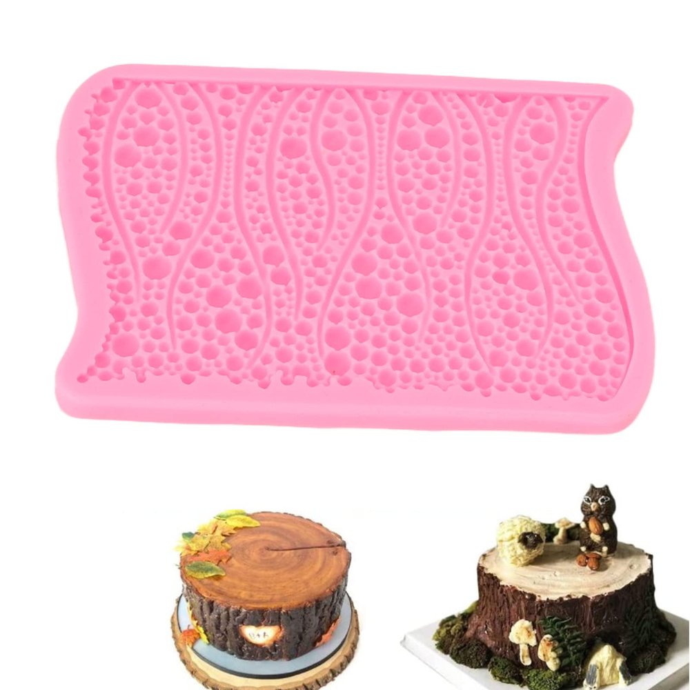 Pearl Fondant Mold, 3D Fondant Silicone Molds Cake Sugarcraft Decorating Moulds Chocolate Gumpaste Molds, Texture Fondant Impression Lace Mold, Cake Embossed Textured Mat