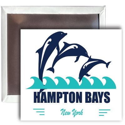 Hampton Bays New York Beach Souvenir Fridge Magnet Dolphin Design Single