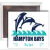 Hampton Bays New York Beach Souvenir Fridge Magnet Dolphin Design Single view 1
