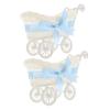 ULDIGI 2Pcs Imitation Rattan Woven Basket Cute Cart Candy Storage for Parties Showers and Decor for Treats and Toys view 1