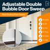 KS Hardware, Patent Pending, Adjustable Double Bubble Door Sweep, Draft Stopper, Under Door Seal for Exterior Doors, 1 3/4" x 36", White (36 inch 2 pk) view 2
