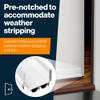 KS Hardware, Patent Pending, Adjustable Double Bubble Door Sweep, Draft Stopper, Under Door Seal for Exterior Doors, 1 3/4" x 36", White (36 inch 2 pk) view 4