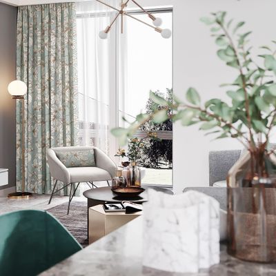 Room Darkening Curtains 84 inches Long for Living Room Floral Jacquard Farmhouse Window Curtains Neutral Thermal Insulated Curtains 1 Panel Window Treatments (Pinch Pleated Curtains, 72"W x 84"L)