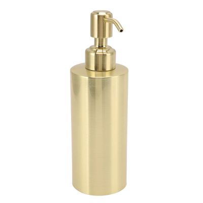 Gold Shampoo Dispenser, Gold Round Lotion Dispenser, Stainless Steel Kitchen Bathroom Countertop, Large Capacity Dispenser with Pump for Bathroom