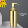 Gold Shampoo Dispenser, Gold Round Lotion Dispenser, Stainless Steel Kitchen Bathroom Countertop, Large Capacity Dispenser with Pump for Bathroom view 3