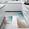 Kitchen Mats for Floor, Abstract Beach Turquoise Teal Ombre Kitchen Rugs, Kitchen Organization 2pcs Kitchen Mat, Kitchen Decor Runner Rug, Anti-Fatigue Mats for Kitchen Floor, Kitchen Gadgets view 4