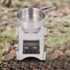 Camping Wood Stove, Portable Stainless Steel Folding Wood Burning Stove Mini Cooker Camping Backpacking Stove Folding Wood Stove for Outdoor Camping Travel Hiking Picnic, 3.9x3.9x5.0in view 3