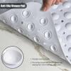 Large Non Slip Bathtub Mat, Extra Long Bath Mat for Tub, 40 x 16 Inch, Machine Washable Shower Mats with Suction Cups and Drain Holes, Bath Tub Mats for Bathroom Non Slip, White view 2