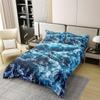 Erosebridal 100% Organic Cotton Blue Waves Comforter Cover Ocean Sea Duvet Cover Summer Theme Print Bedding Set Cozy Quilt Cover Room Decorative Ultra Soft Breathable Bedclothes Queen Size view 2