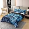 Erosebridal 100% Organic Cotton Blue Waves Comforter Cover Ocean Sea Duvet Cover Summer Theme Print Bedding Set Cozy Quilt Cover Room Decorative Ultra Soft Breathable Bedclothes Queen Size view 3