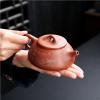 Zisha Teapot Teacup Set, 6 oz Chinese Yixing Purple Clay Tea Pot with 4 Clay Tea Cups, Hand-carved Chinese Characters Kung Fu Infuser Tea Kettle for Loose Leaf Portable Travel Tea Sets view 4