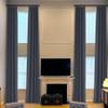Fcosie 11ft Tall Blackout Curtains for High Living Room 10, 12, 14, 15, 16, 17, 18, 20, 24 ft Extra Long 4-IN-1 Header Design Curtains Custom-Made Curtains Home Decor (2 PCS), 100"W x 132"L, Dark Grey view 1