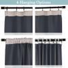 Fcosie 11ft Tall Blackout Curtains for High Living Room 10, 12, 14, 15, 16, 17, 18, 20, 24 ft Extra Long 4-IN-1 Header Design Curtains Custom-Made Curtains Home Decor (2 PCS), 100"W x 132"L, Dark Grey view 2