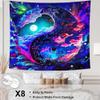 Aidatain Fantasy Colorful Sky Tapestry Moon Dazzling Nebula Yin and Yang Wall Tapestry, Large 84"x90" Flannel Fabric Art Tapestries Abstract Art Backdrop, For Living Room Bedroom Dorm GTOKAT0225 view 2