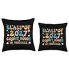Class of 2027 Count Down Funny First Day Sophomore 27 Groovy Throw Pillow view 3