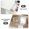 Alipis Bathroom Tissue Box Wall-Mounted Tissue Holder Transparent Toilet Paper Storage Easy Installation for Home Hotel and Cafe Decor Reliable and Accessory view 3