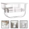 Alipis Bathroom Tissue Box Wall-Mounted Tissue Holder Transparent Toilet Paper Storage Easy Installation for Home Hotel and Cafe Decor Reliable and Accessory view 4
