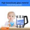 FairUo Kettle, Eco Glass Electric Kettle, 1.5L Cordless Water Kettle, Led Illuminated, Fast Boil, Auto Shut-Off, Stainless Steel Inner Lid view 4