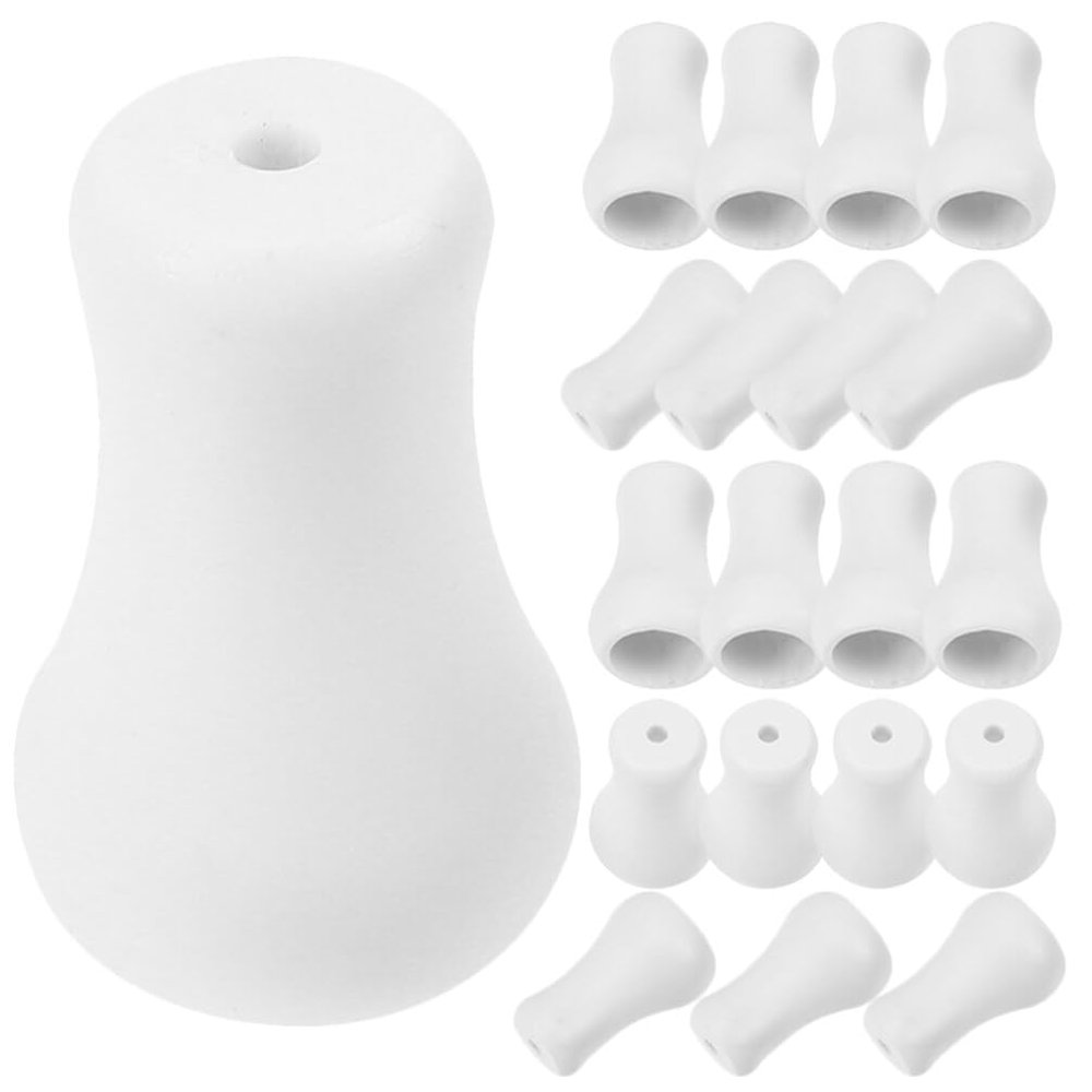 20pcs White Blind Pull Cord Knobs Plastic Blinds Knobs White Blind Cord Knob Hanging Blind Pull Cord Ends for Curtain Craft